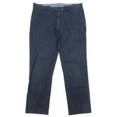 良品 Papas パパス ストレート コットンリネン デニム パンツ ジーンズ ジーパン Gパン ボトムス 54/XL インディゴ ブルー メンズ 古着 中古 USEDのサムネイル
