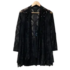 美品 INGEBORG インゲボルグ 総レース カーディガン A2271UCD366 ブラック レディース 古着 中古 USEDのサムネイル