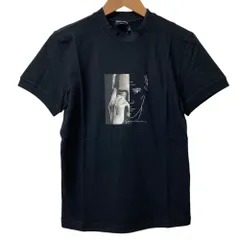 未使用 GIORGIO ARMANI ジョルジオアルマーニ ポートフォリオTEE 半袖カットソー Tシャツ 56113001 サイズI48 ブラック×ホワイト メンズ 古着 中古 USEDのサムネイル
