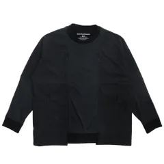 美品 WHITE MOUNTAINEERING ホワイトマウンテニアリング ナイロン プルオーバー スウェット トレーナー 裏起毛 丸首 1 黒 ブラック メンズ 古着 中古 USEDのサムネイル
