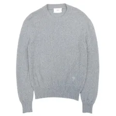 美品 ami alexandre mattiussi アミ アレクサンドル マテュッシ ADC sweater ロゴ刺繍 セーター カシミヤ混 ニット S グレー メンズ 古着 中古 USEDのサムネイル