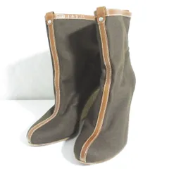 良品 Christian Louboutin クリスチャンルブタン ウェッジソール ショートブーツ サイズ38 25cm相当 ブラウン レディース 古着 中古 USEDのサムネイル