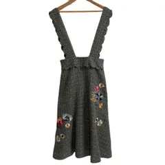 美品 Chesty チェスティ ショルダーツイード刺繍ジャンパースカート 22J507 サイズ0 グレー レディース 古着 中古 USEDのサムネイル