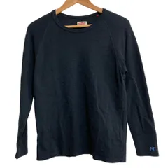 美品 HOLLYWOOD RANCH MARKET ハリウッドランチマーケット ロングスリーブ ストレッチフライス Tシャツ カットソー ブラック レディース 古着 中古 USEDのサムネイル