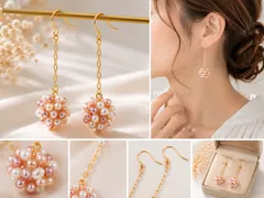 淡水パールボールデザインスウィングピアス