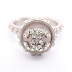 シャネル ハート リング 指輪 マルチ ラインストーン レCHANEL 【中古