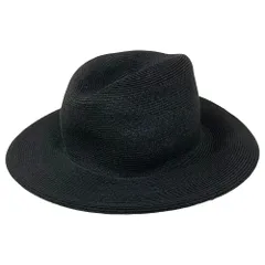 美品 25SS KIJIMATAKAYUKI キジマタカユキ アバカレーヨン ハット サイズ2 ブラック レディース 古着 中古 USED