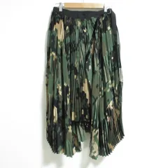 sacai サカイ デジカモ プリーツラップスカート 17-03284 サイズ2 カーキ レディース 古着 中古 USEDのサムネイル