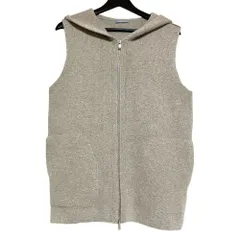 美品 23AW Theory luxe セオリーリュクス CHELSEA カシミヤブレンド ウールニット ジップアップ パーカー サイズ38 ベージュ レディース 古着 中古 USEDのサムネイル