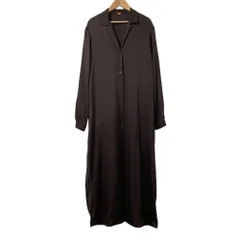 新品同様 25SS MUSE de Deuxieme Classe ミューズ ドゥーズィエムクラス SILK SATIN ロング ワンピース サイズF ブラウン レディース 古着 中古 USEDのサムネイル