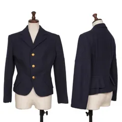 ジュンヤワタナベ コムデギャルソンJUNYA WATANABE COMME des GARCONS ウール混紡スリーブパッチジャケット 紺Sのサムネイル