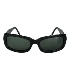 美品 BVLGARI ブルガリ パレンテシ装飾 セルフレーム スクエア型 サングラス メガネ アイウェア 819 901 52□18-130 ブラック レディース 古着 中古 USEDのサムネイル