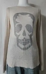 ZADIG&VOLTAIRE ザディグ・エ・ヴォルテール ドクロ ビーズ カシミア100 Tシャツのサムネイル