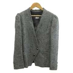 ハーディエイミス HARDY AMIES ジャケット 上着 ウール 9 黒 ブラック 青 ブルー 長袖 /YU ■ECA006のサムネイル