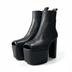 f12《極美品》 Rick Owens リックオウエンス オープントゥ キスブーツ Open Toe Kiss Boots RP20S1840LSL サイズ37 ブラック イタリア製 シューズt18rのサムネイル