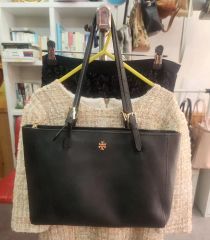 Tory Burch McGraw トート 革バッグ ネイビー タッセル 正規品 - メルカリ