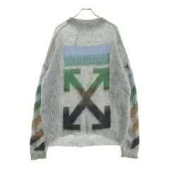 OFF-WHITE (オフホワイト) バックロゴ モヘアウールニットセーター グレー OMHA036R19650012のサムネイル