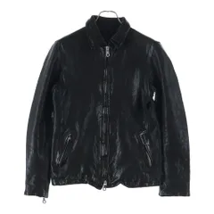 ISAMU KATAYAMA BACKLASH (イサムカタヤマバックラッシュ) FLEETWOOD フリートウッド ジャパンカーフレザー 襟付きレザーブルゾンジャケット ブラックのサムネイル