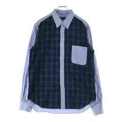 COMME des GARCONS HOMME (コムデギャルソンオム) ドッキング長袖シャツ HG-B066 ブルー/.グリーンのサムネイル
