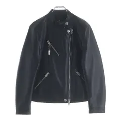 COACH (コーチ) シープスキン ダブルライダースジャケット レザージャケット ブラック F33830のサムネイル