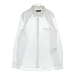 COMME des GARCONS HOMME DEUX (コムデギャルソン オムドゥ) 25SS AD2024 メッシュ切替 長袖ボタンシャツ ホワイト DO-B026のサムネイル
