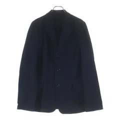Yohji Yamamoto POUR HOMME (ヨウジヤマモト プールオム) 16SS TAILORED JACKET バックファスナー コットン シングルテーラードジャケット ネイビー HO-J71-042のサムネイル