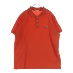 MONCLER モンクレール メンズ 半袖ポロシャツ レッド ロゴワッペン 赤M MONCLER モンクレール メンズ 半袖ポロシャツ レッド ロゴワッペン 赤M