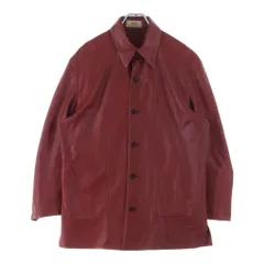 HERMES (エルメス) ラムスキン レザー 長袖シャツ レッドのサムネイル