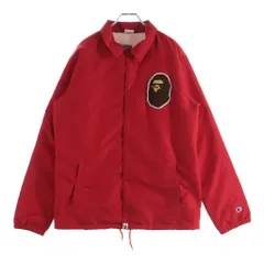 A BATHING APE (アベイシングエイプ) ×Champion Coach Jacket チャンピオン 裏地ボア コーチジャケット レッドのサムネイル