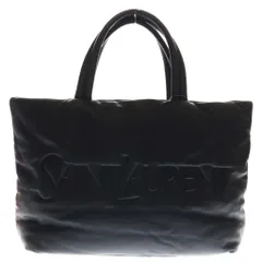 SAINT LAURENT PARIS (サンローランパリ) ワイドパファー ナッパレザー ロゴ トートバッグ 756269 ブラックのサムネイル