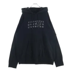 Maison Martin Margiela (メゾンマルタンマルジェラ) Numbered Print Pullover Hoodie ナンバリングプリントプルオーバーパーカー フーディー ブラック SH0GU0035のサムネイル