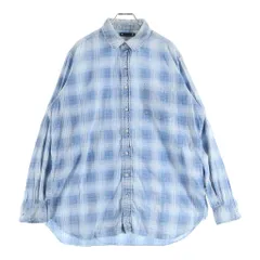 MINEDENIM (マインデニム) 19SS DENIM CHECK PRNT LOOSE SH デニムチェックプリント 長袖ボタンシャツ ブルー 1903-5003-87-012のサムネイル