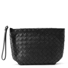 ボッテガヴェネタ クラッチバッグ イントレチャート レザー BOTTEGA VENETA 黒のサムネイル