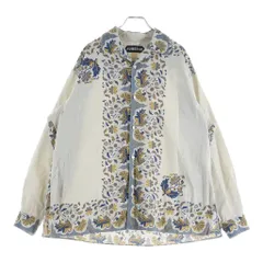 AUBERGE (オーベルジュ) 26SS Kevin コットン ヘンプ ボタニカル柄 長袖シャツ グレー AU26S23のサムネイル