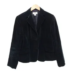 タルボット TALBOTS テーラード ジャケット シングル ベロア シンプル 綿混 6 ダークグレー 灰 /HT22のサムネイル