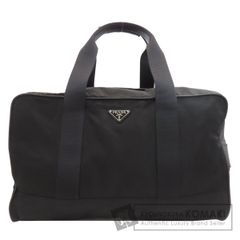 極美品 □プラダPRADAナイロンサフィアーノレザー ボストンバッグ 