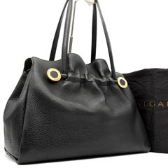 美品】ブルガリ 13085674 モネーテ コレツィオーネ トートバッグ 黒