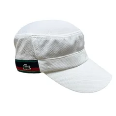 古着 ラコステ LACOSTE メッシュキャップ クリーニング済み マルチカラーボーダー 日本製 中央帽子 58cm 男女兼用のサムネイル