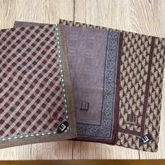 【美品】dunhill ダンヒル ハンカチ 3枚セット ブラウン系のサムネイル