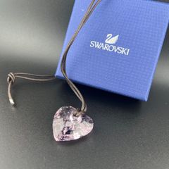 SWAROVSKI 스와 로브 스키 목걸이 초커 결박 하트 핑크