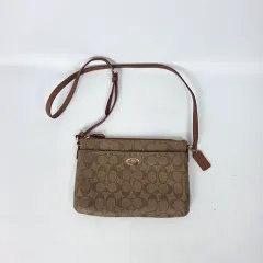 COACH コーチ シグネチャー スクエア クロスバック ブラウン 0612