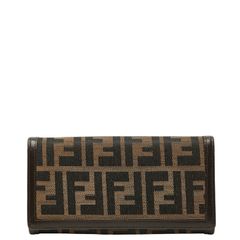 FENDI ズッキーノ柄 長財布 ブラウン - メルカリ