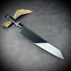 11506鏡面仕上げ先丸包丁尺刺身包丁刃は究極の切れ味 黒檀黒水牛白三本