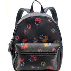 COACH】コーチ チャーリー ミニ リュック フローラル ブラック 黒 花柄
