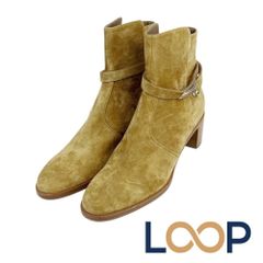 □中古□ エルメス クロシェット クローシュ ネックレス レザー ブルー