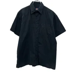 Dickies 半袖 無地シャツ L ブラック ディッキーズ ボタン 胸ポケット コットン100% シンプル カジュアル 半シャツ 夏物 a806-5919のサムネイル