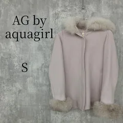 エージーバイアクアガール フォックスファー コート 2way フード 毛 ピンク ベージュ Sサイズ ショート AG by aquagirl レディース アウター ジャケット デート 上品 可愛いのサムネイル