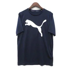 プーマ PUMA ドライ ACTIVE ビッグロゴ Tシャツ 半袖 ネイビー 紺 M 588860-06