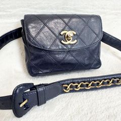 コスモス様専用】CHANEL ブラック レザー ウエストポーチ - メルカリ