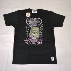 【D33675】東京裏側 posion listen girl Tee（男女兼用）黒　半袖Tシャツ　フリーサイズ　カットソー